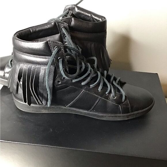 Saint Laurent Black High-Top Athletic Shoes - Picture 8 of 10